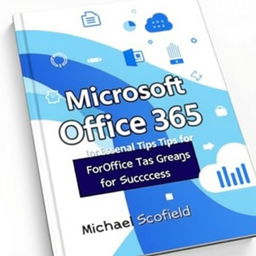 A clean and modern book cover design for 'Microsoft Office 365: Essential Tips for Office 365 Success' by Michael Scofield
