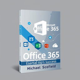 A modern and professional book cover for 'Microsoft Office 365: Essential Tips for Office 365 Success' by Michael Scofield