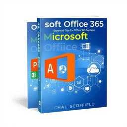 A modern and professional book cover for 'Microsoft Office 365: Essential Tips for Office 365 Success' by Michael Scofield