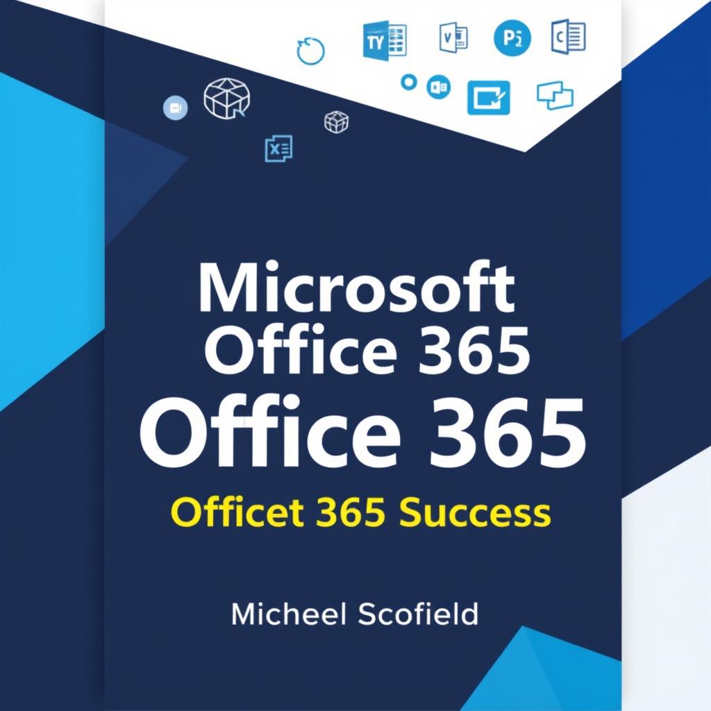 A modern and engaging book cover design for 'Microsoft Office 365: Essential Tips for Office 365 Success' by Michael Scofield