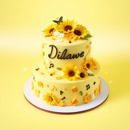 A beautifully designed bento cake inspired by the song 'Dilaw' by Maki