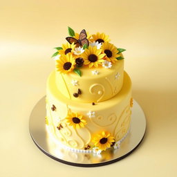 A beautifully designed bento cake inspired by the song 'Dilaw' by Maki