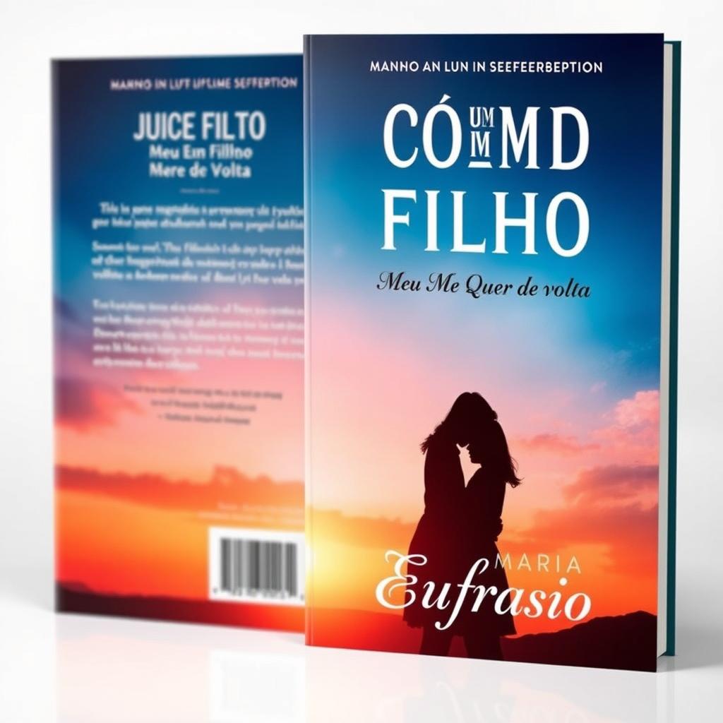Create a book cover featuring the title 'VOLTO COM UM FILHO MEU EX ME QUER DE VOLTA' prominently displayed