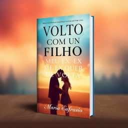 Create a book cover featuring the title 'VOLTO COM UM FILHO MEU EX ME QUER DE VOLTA' prominently displayed