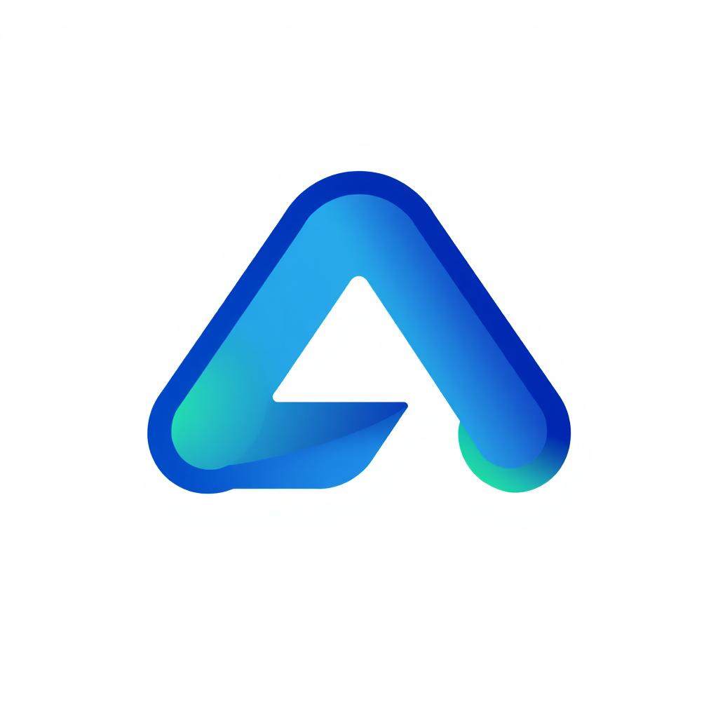 A modern, sleek logo design featuring the letter 'A'