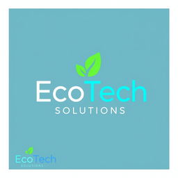 A contemporary and minimalist logo design featuring the name 'EcoTech Solutions'