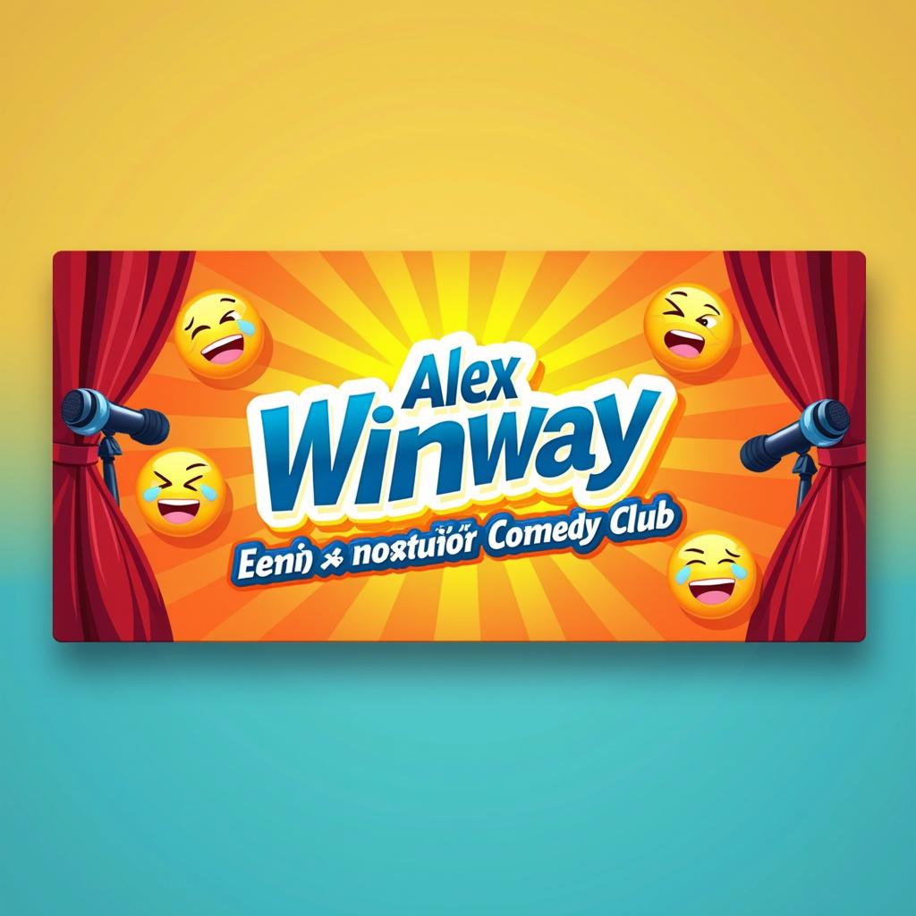 A bright and modern YouTube channel cover dedicated to memes and funny moments from Comedy Club