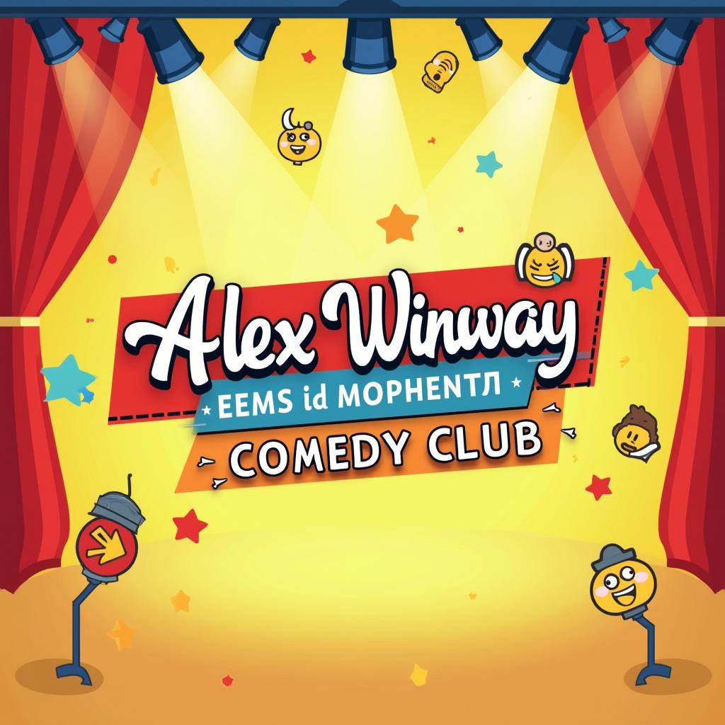 A bright and modern YouTube channel cover themed around memes and funny moments from Comedy Club