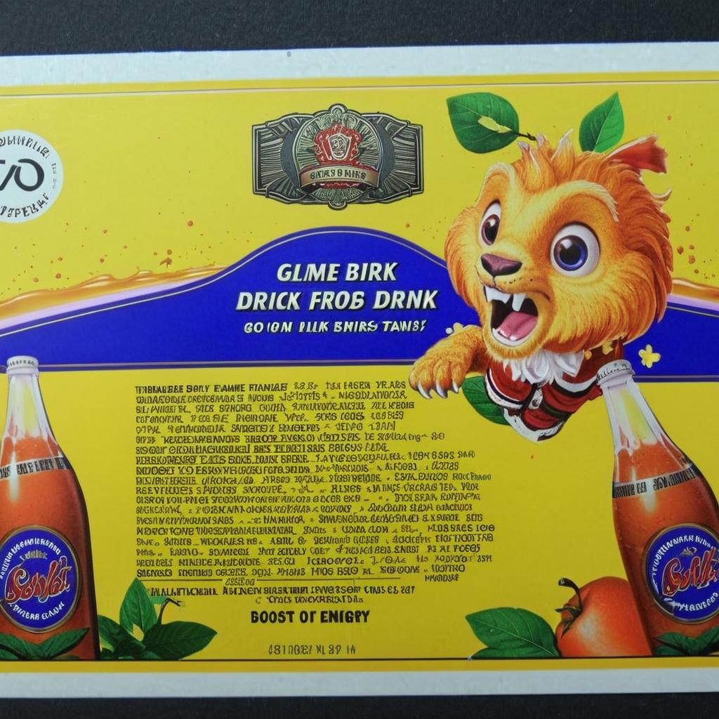 show a frame from a movie where a teenage boy gets a boost of energy from a drink he drinks, with a label like this on it