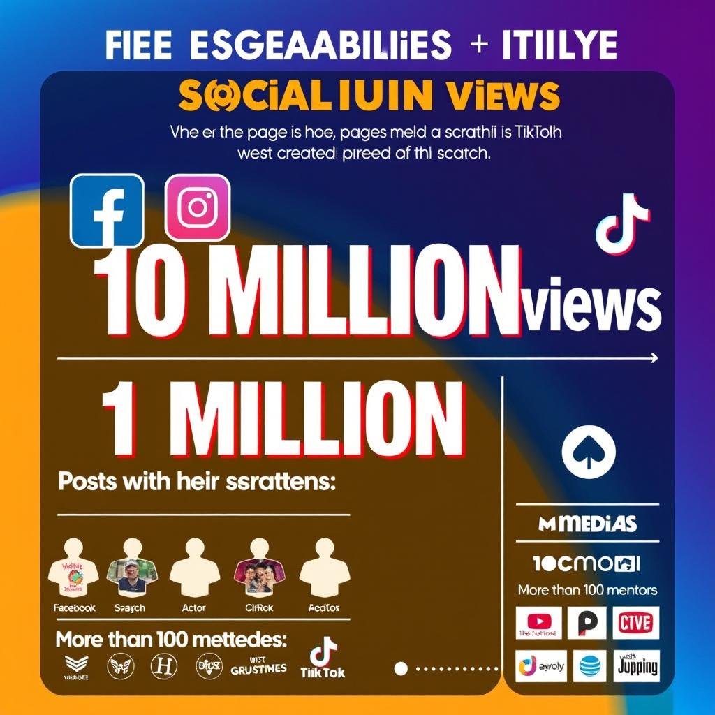 A visually striking infographic summarizing key social media achievements