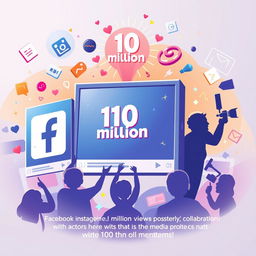 A dynamic visual representation of social media success, showcasing the vibrant platforms of Facebook, Instagram, and TikTok