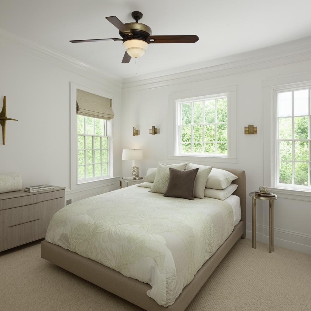 An elegantly designed 11 by 11 bedroom featuring a tasteful blend of comfort and style.