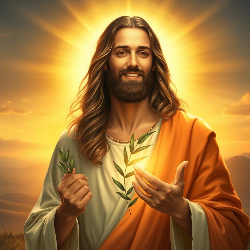 A serene and powerful depiction of Jesus Christ, radiating kindness and compassion