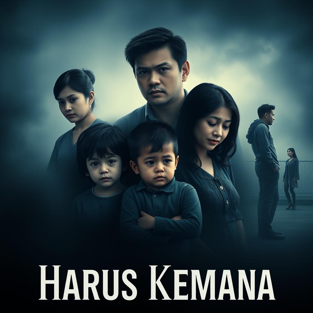A dramatic movie poster for a film titled 'Harus Kemana'