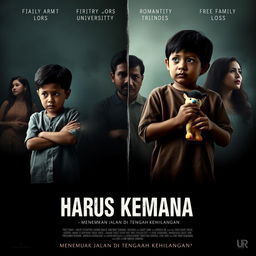 A dramatic movie poster for a film titled 'Harus Kemana'