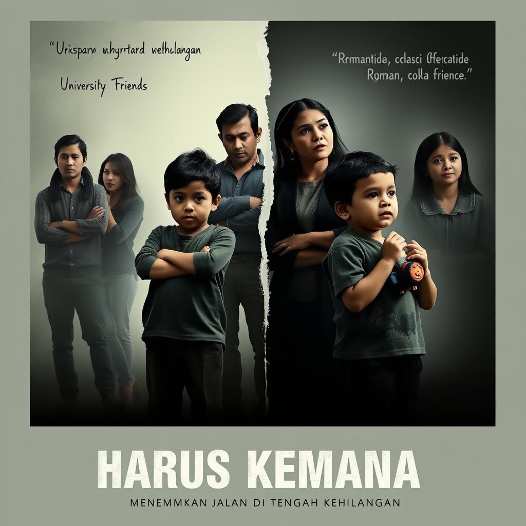 A dramatic movie poster for a film titled 'Harus Kemana'