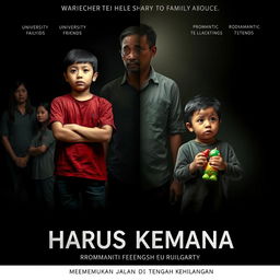 A dramatic movie poster for a film titled 'Harus Kemana'
