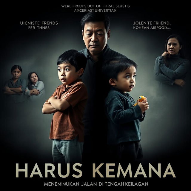 A dramatic movie poster for a film titled 'Harus Kemana'