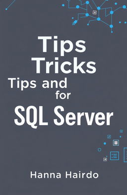 A professionally designed book cover showcasing the title 'Tips and Tricks for SQL Server' by Hanna Hairdo