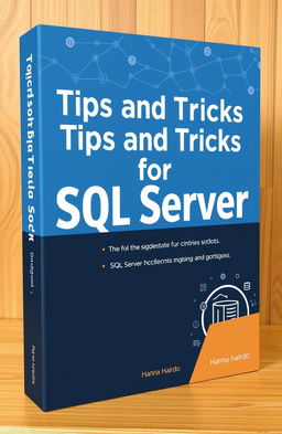 A professionally designed book cover showcasing the title 'Tips and Tricks for SQL Server' by Hanna Hairdo
