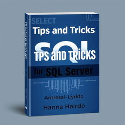An impressive, professionally designed book cover for 'Tips and Tricks for SQL Server' by Hanna Hairdo