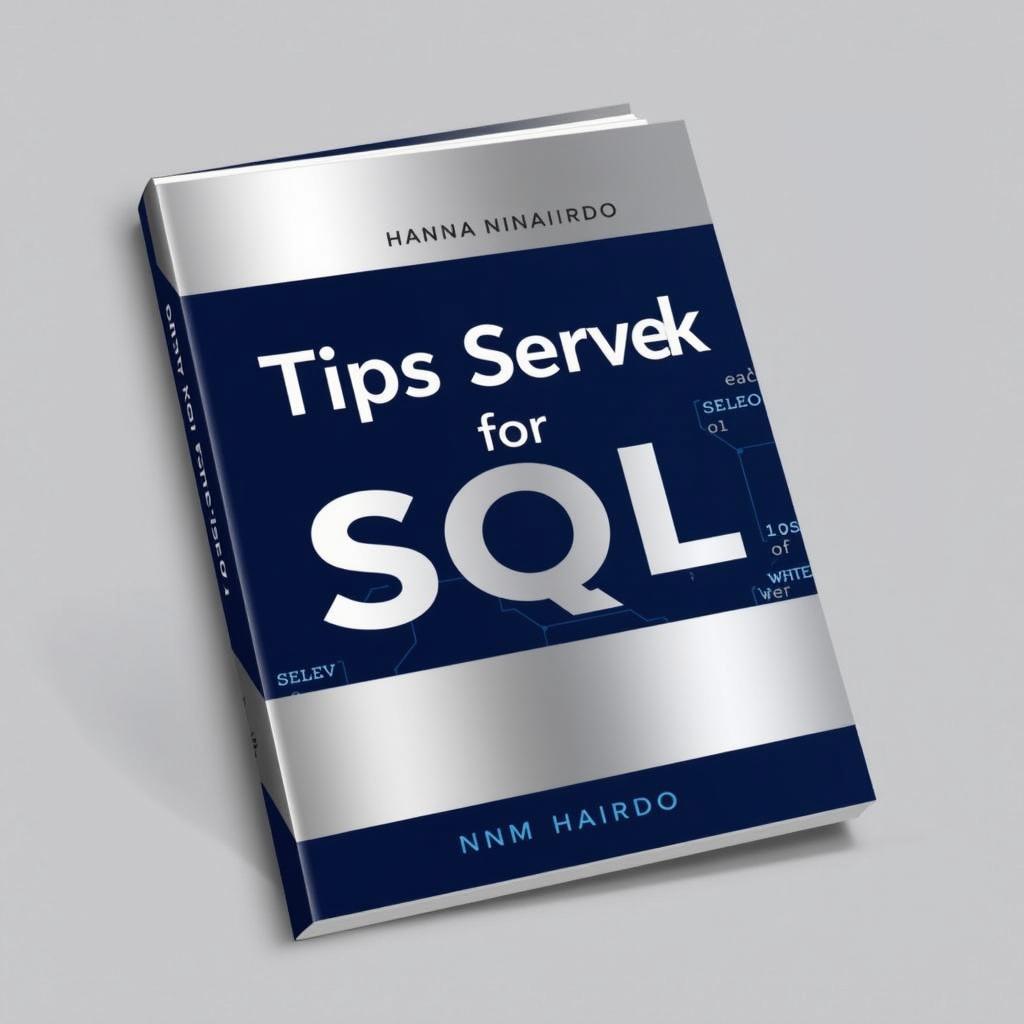 An impressive, professionally designed book cover featuring the title 'Tips and Tricks for SQL Server' with a stylish and modern aesthetic