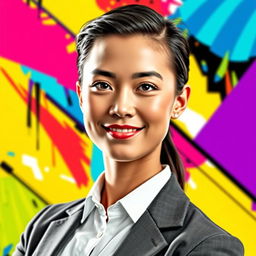 A stylish and modern profile image featuring a confident individual with a subtle smile