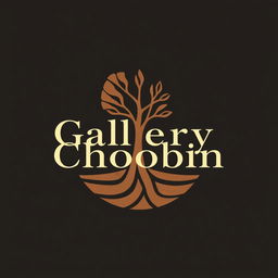 A logo design for 'Gallery Choobin', emphasizing craftsmanship and natural aesthetics