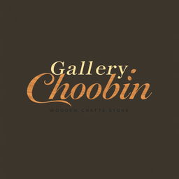 A logo design for 'Gallery Choobin', a wooden crafts store