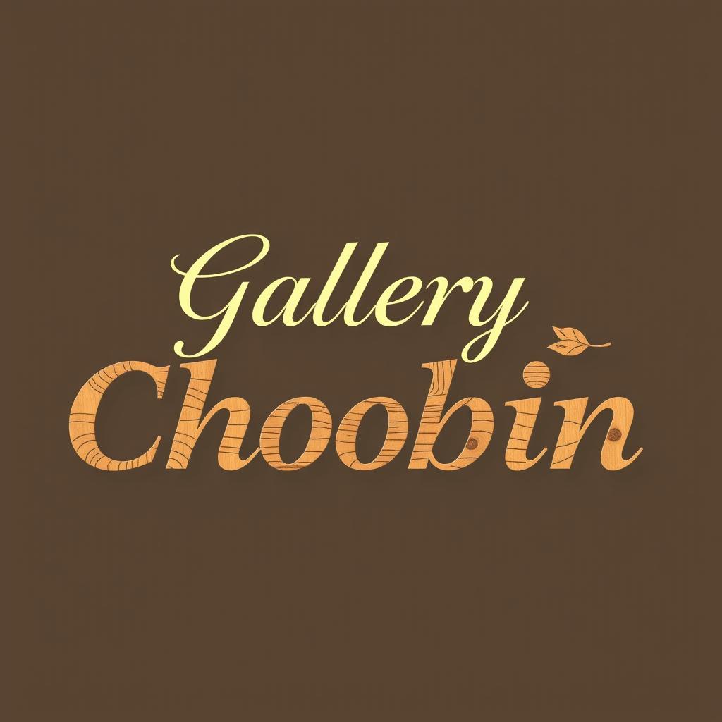 A logo design for 'Gallery Choobin', a wooden crafts store