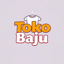 A logo design for a clothing store named 'Toko Baju', featuring bold and modern typography