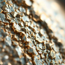An intricate close-up view of a metallic alloy's microstructure, showcasing the detailed grain boundaries and phases under a high-resolution microscope