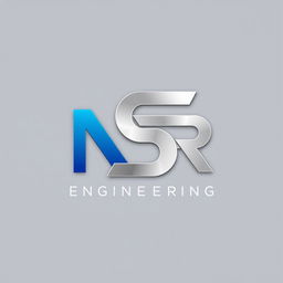 A modern and sleek logo design for an engineering company featuring the letters 'NSR' prominently