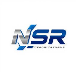 A modern and sleek logo design for an engineering company featuring the letters 'NSR' prominently