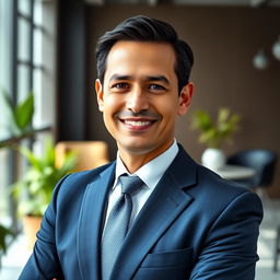 A professional and stylish individual portrait suitable for a LinkedIn profile picture