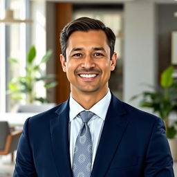 A professional and stylish individual portrait suitable for a LinkedIn profile picture