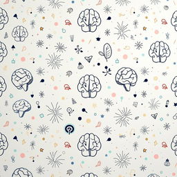 A clean white background featuring intricate and appealing patterns tailored for psychological content