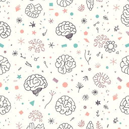 A clean white background featuring intricate and appealing patterns tailored for psychological content