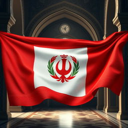 A beautifully detailed background featuring the old Persian flag, showcasing the vivid colors of red, white, and green