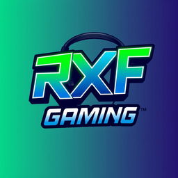 A modern and eye-catching logo for a gaming channel named RXF_Gaming