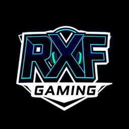 A modern and eye-catching logo for a gaming channel named RXF_Gaming