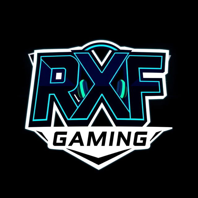 A modern and eye-catching logo for a gaming channel named RXF_Gaming