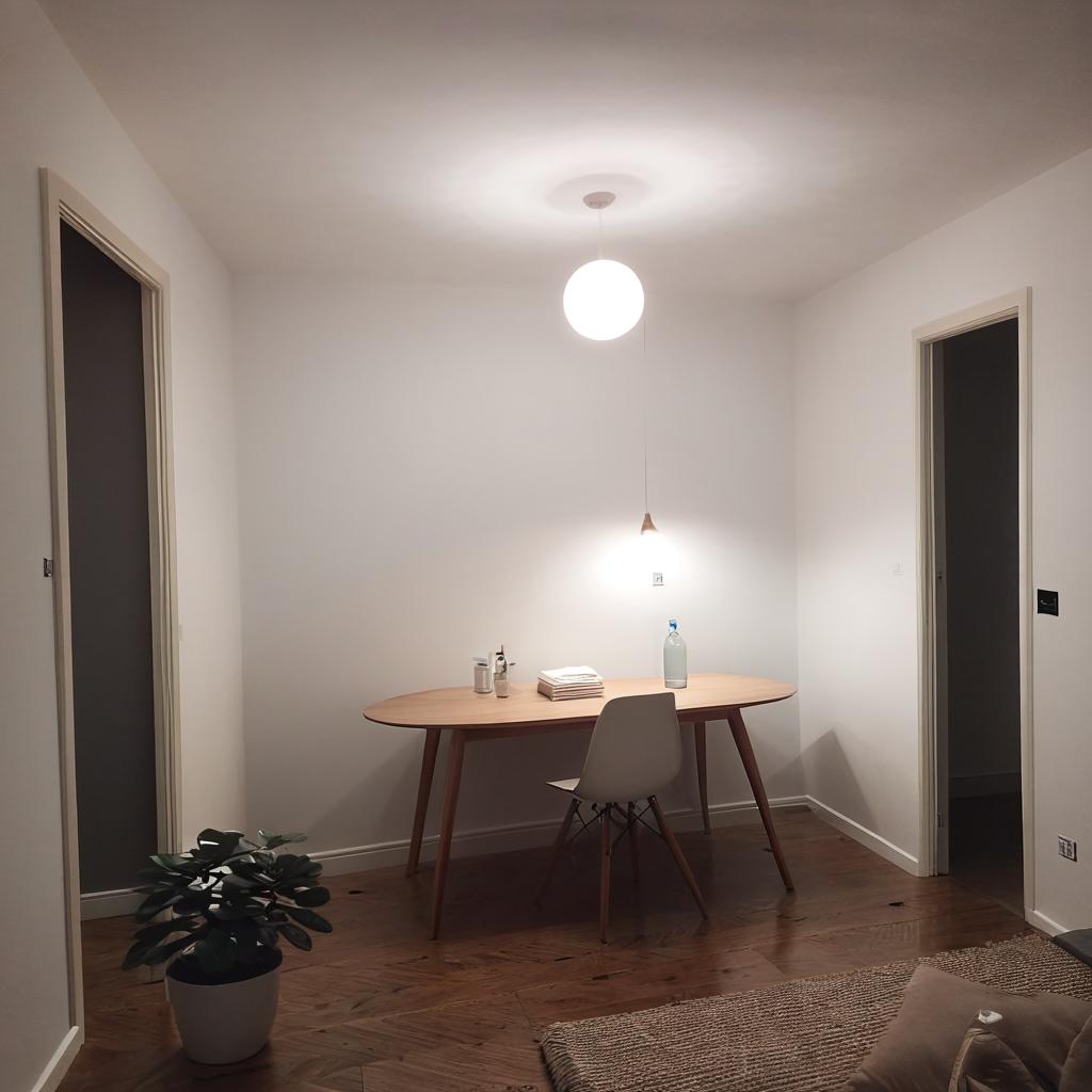 Quiero que me decores la pared esquinera con un estilo nórdico minimalista