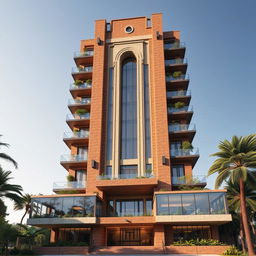 A stunning 20-story tower designed in a modern, avant-garde style, inspired by nature and the architecture of the Achaemenid Empire
