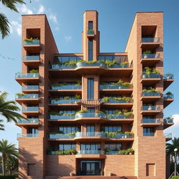 A stunning 20-story tower designed in a modern, avant-garde style, inspired by nature and the architecture of the Achaemenid Empire