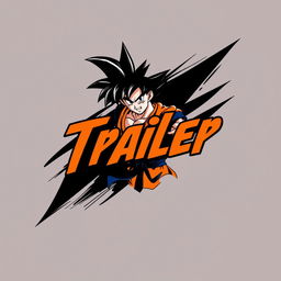A striking design featuring Goku from Dragon Ball Z in an intense pose, set against a bold black and orange background