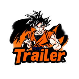 A striking design featuring Goku from Dragon Ball Z in an intense pose, set against a bold black and orange background