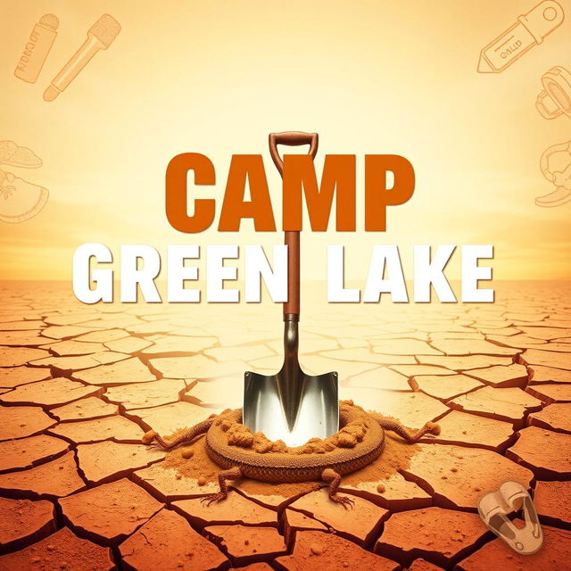 A visually striking title slide design inspired by the desert-themed setting of Camp Green Lake