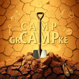 A visually striking title slide design inspired by the desert-themed setting of Camp Green Lake