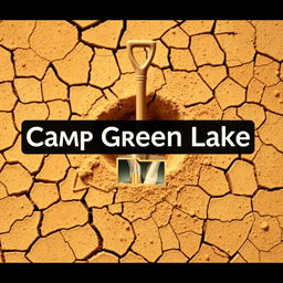 A visually striking title slide design inspired by the desert-themed setting of Camp Green Lake